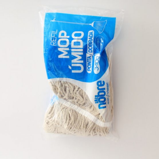 MOP UMIDO NOBRE ALGODAO REFIL PONTA DOBRADA 340 G.
