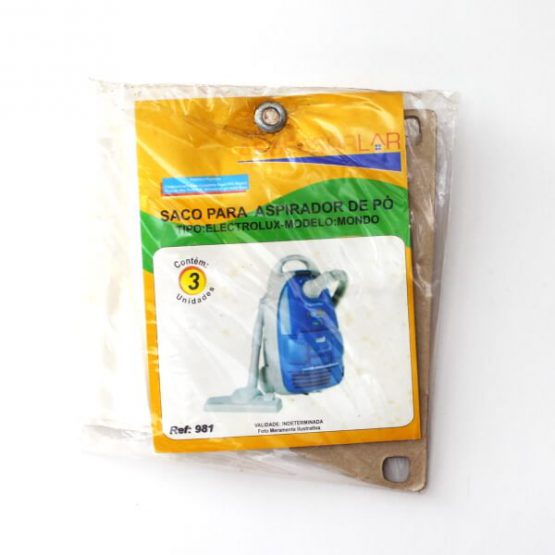 SACO P/ ASPIRADOR DE PO ELECTROLUX MONDO C/3