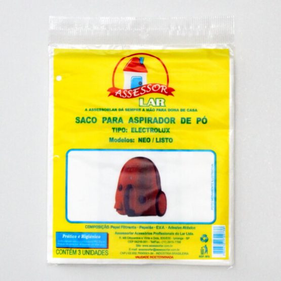 SACO P/ ASPIRADOR DE PO ELECTROLUX NEO/LISTO C/3