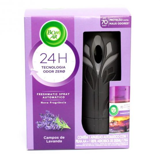 PURIFICADOR BOM AR FRESH MATIC APARELHO LAVANDA 250 ML.