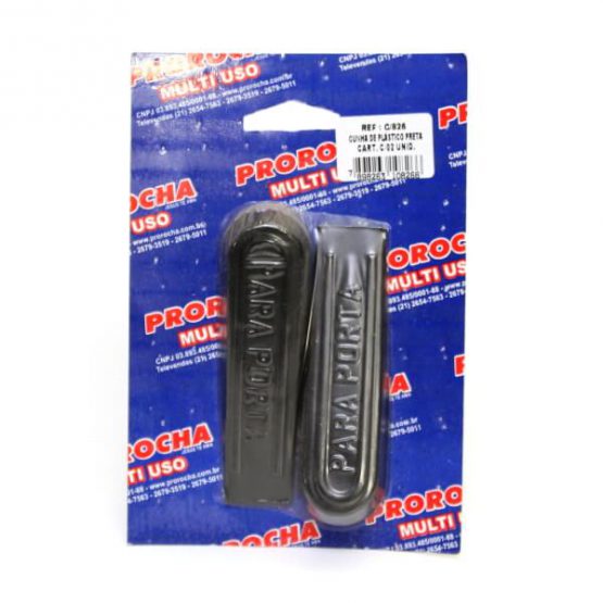 CUNHA DE PLASTICO P/ PORTAS C/2 PRETA