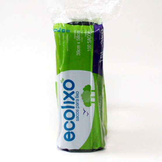 SACO P/ LIXO ECOLIXO PRETO SUPER ECONOMICO 15 LITROS 39X58 C/100