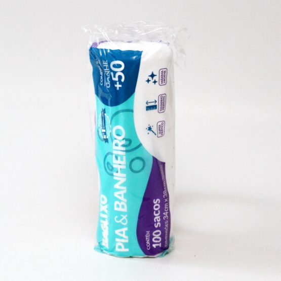 SACO P/ LIXO BAGLIXO BANHEIRO/PIA 34X38 C/100