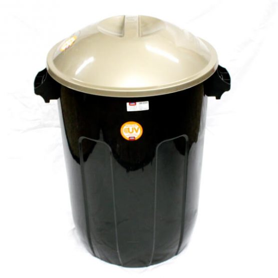 LIXEIRA PLASUTIL ECOBLACK C/ TAMPA 94 LITROS (REF. 14486)