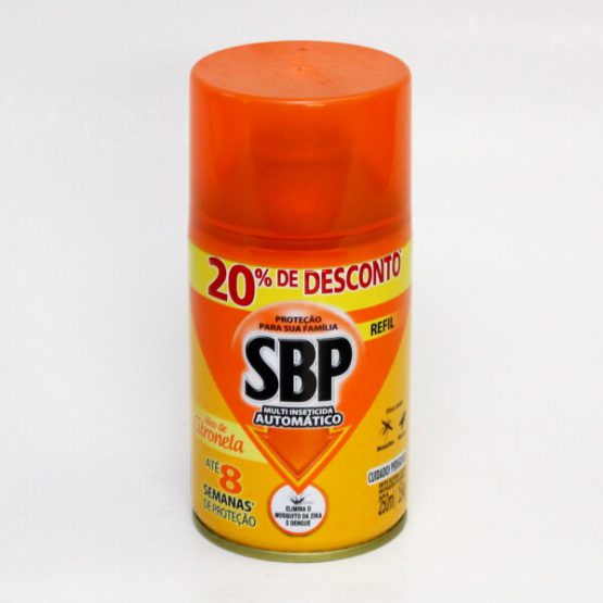 INSETICIDA SBP AUTOMATICO MULTI INSETICIDA CITRONELA REFIL 250 ML.