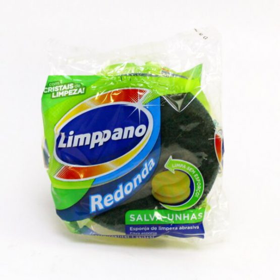 ESPONJA LIMPPANO DUPLA FACE SALVA UNHAS REDONDA UNITARIA