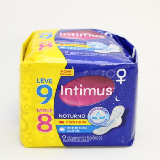 ABSORVENTE INTIMUS GEL NOTURNO C/ ABAS C/8