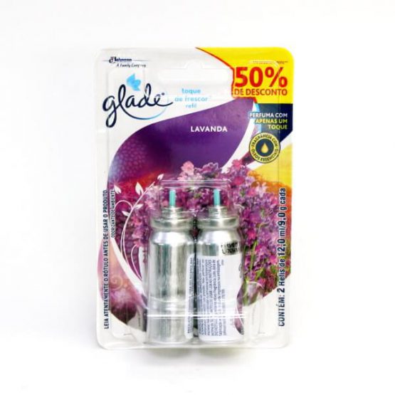 GLADE TOQUE DE FRESCOR REFIL LAVANDA 9 G. PROMOCAO C/2