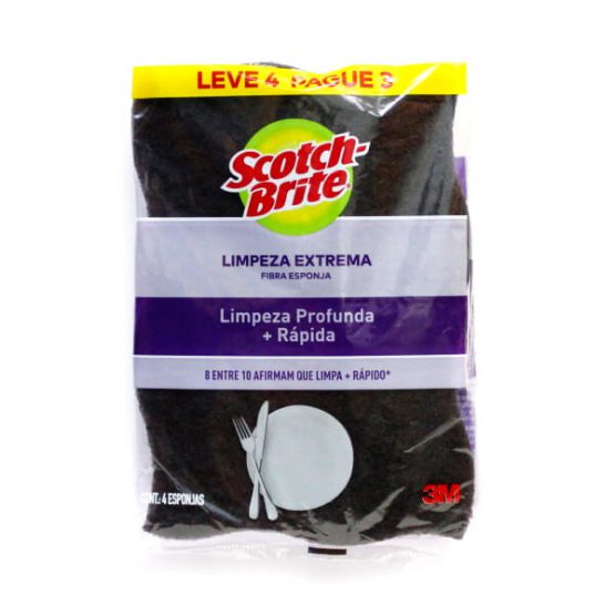 ESPONJA SCOTCH BRITE DUPLA FACE EXTREMA C/4