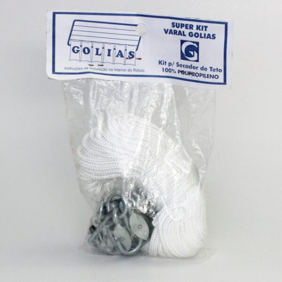 CORDA P/ VARAL NYLON KIT C/ MOITAO METALICO OU PLASTICO
