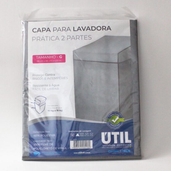 CAPA P/ MAQUINA DE LAVAR ROUPAS UTIL 0,66 (P) X 0,66 (L) X 1,00 (A) TAMANHO G