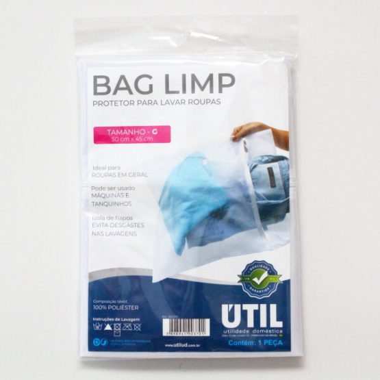 SACO P/ LAVAR ROUPAS UTIL C/ ZIPER 0,50(A) X 0,45(L) TAMANHO G