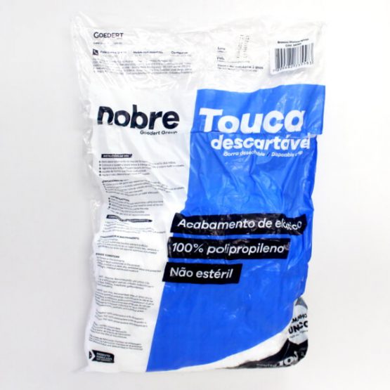 TOUCA DESCARTAVEL NOBRE TNT BRANCA C/100