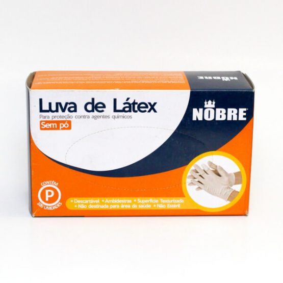 LUVA PROCEDIMENTOS NOBRE LATEX SEM PO TAMANHO P C/100