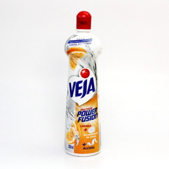 VEJA MULTIUSO POWER FUSION LARANJA C/ BICARBONATO DE SODIO 500 ML.