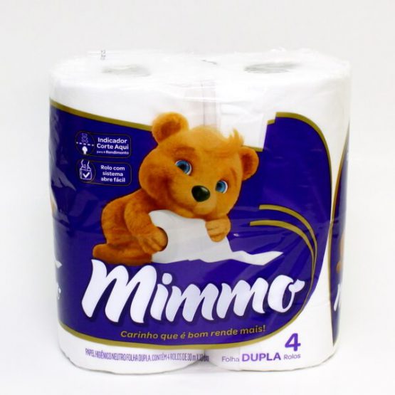 PAPEL HIGIENICO MIMMO FOLHA DUPLA C/4 X 30 M.