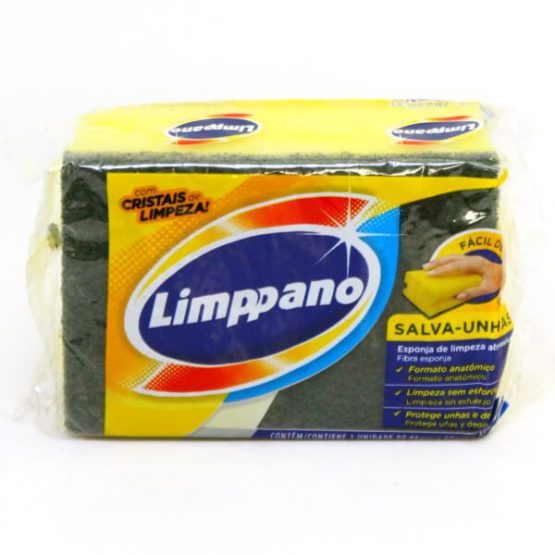 ESPONJA LIMPPANO DUPLA FACE SALVA UNHAS RETANGULAR UNITARIA