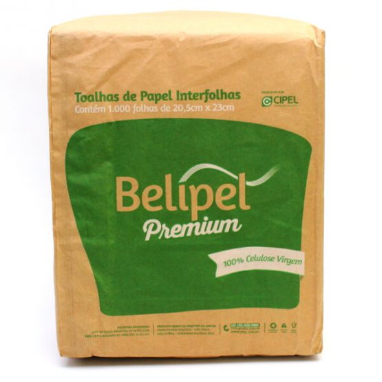 PAPEL INTERFOLHADO BELIPEL PREMIUM 100% CELULOSE 2D 20,5 X 23 C/1000