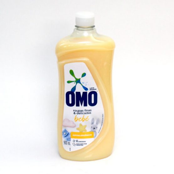 LAVA ROUPAS OMO ROUPAS FINAS E DELICADA BEBE 900 ML.