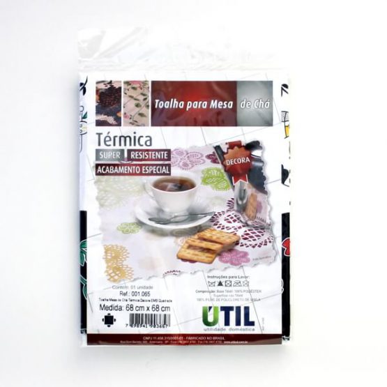 TOALHA DE MESA TERMICA UTIL P/ MESA DE CHA 68 CM. X 68 CM.