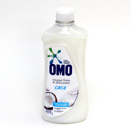 LAVA ROUPAS OMO ROUPAS FINAS E DELICADAS COCO 450 ML.