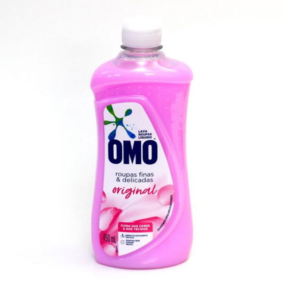 LAVA ROUPAS OMO ROUPAS FINAS E DELICADAS ORIGINAL 450 ML.