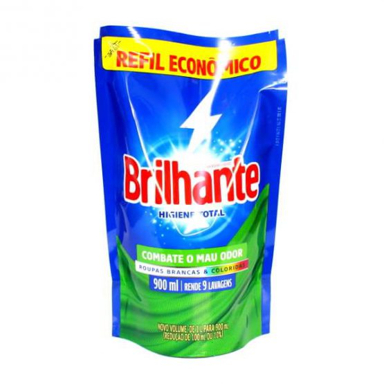LAVA ROUPAS BRILHANTE SACHET 900 ML.