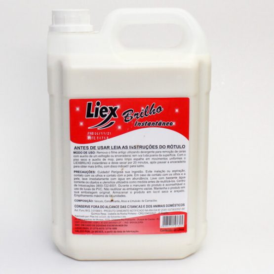 CERA LIEX BRILHO INSTANTANEO INCOLOR 5 LITROS