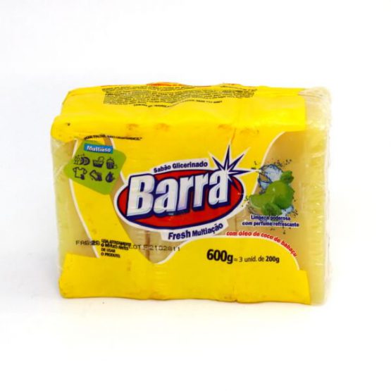 SABAO EM PEDRA BARRA NEUTRO GLICERINADO 600 G. (3 X 200 G.)