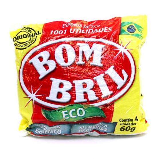 LA DE ACO BOMBRIL 45 G. C/6