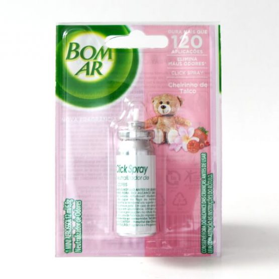PURIFICADOR BOM AR CLICK SPRAY REFIL TALCO 12 ML.