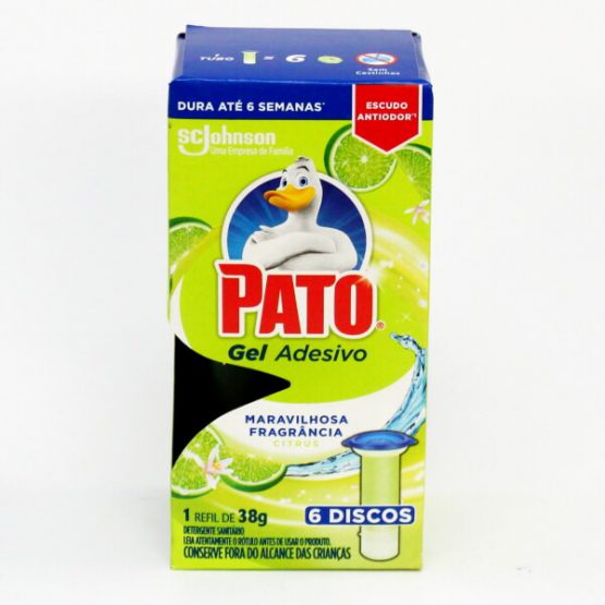 PATO GEL ADESIVO REFIL CITRUS C/6 DISCOS 38 G.